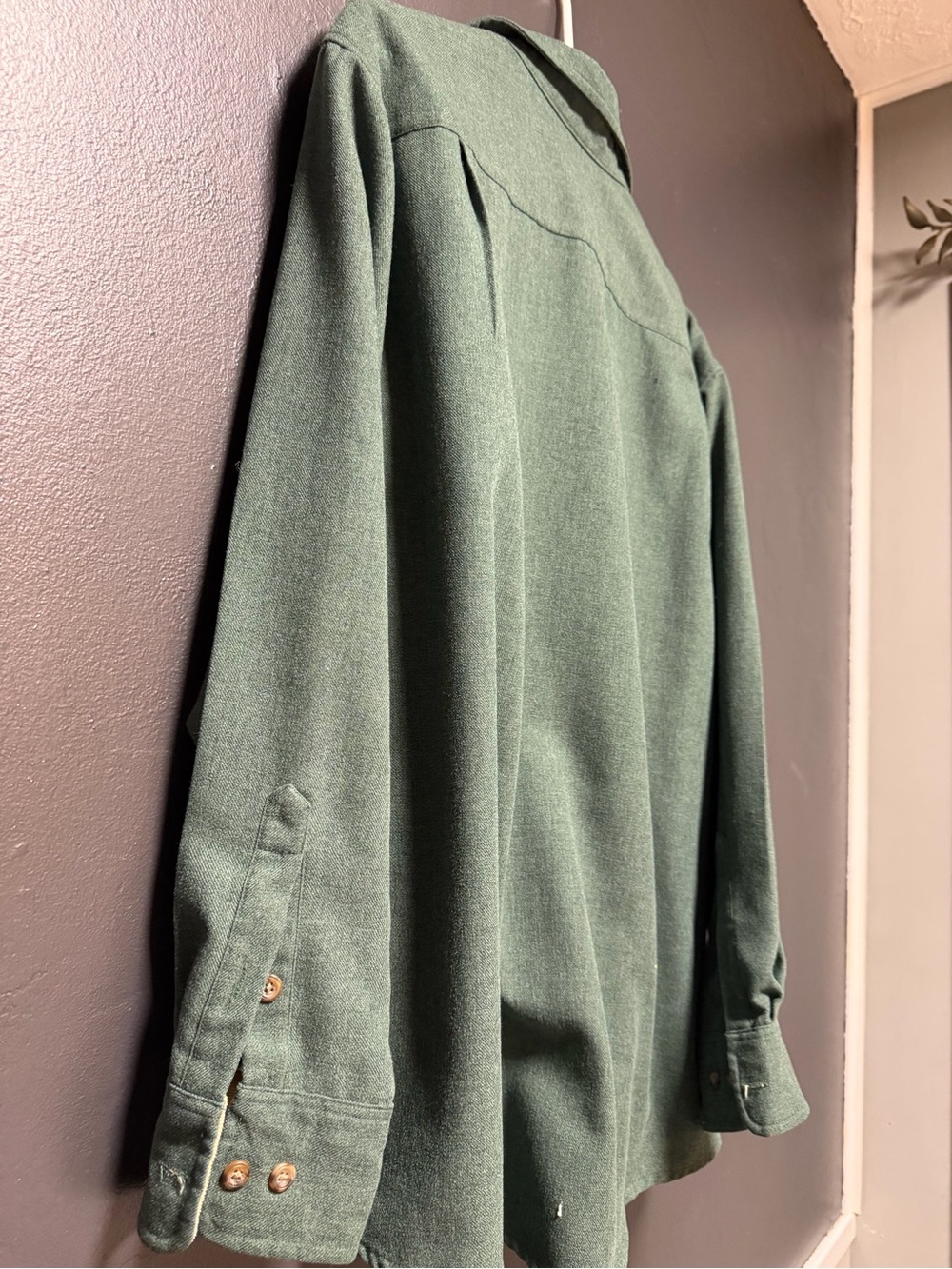 Canela’s casual camping button down shirt Forrest green size L - Picture 5 of 9